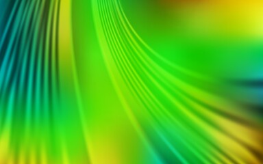 Light Green, Yellow vector texture with wry lines. Glitter abstract illustration with wry lines. Brand new design for your ads, poster, banner.