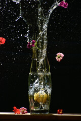 Beautiful closeup photograph of water splash.