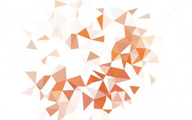 Light Orange vector low poly background. Triangular geometric sample with gradient.  Brand new style for your business design.