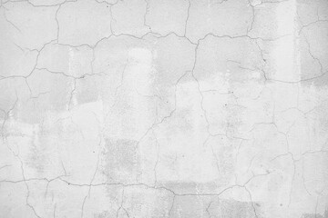 white wall cracks background / abstract white vintage background, texture old wall with cracks