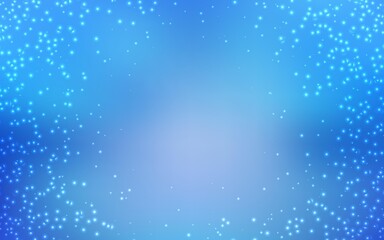Light BLUE vector template with space stars. Glitter abstract illustration with colorful cosmic stars. Best design for your ad, poster, banner.
