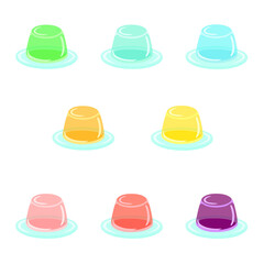 ゼリー＋平皿（山型）