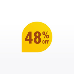 48 discount, Sales Vector badges for Labels, , Stickers, Banners, Tags, Web Stickers, New offer. Discount origami sign banner