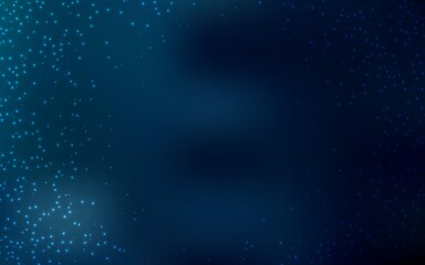 Obraz premium Dark BLUE vector template with space stars. Modern abstract illustration with Big Dipper stars. Template for cosmic backgrounds.