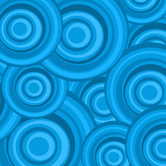 Blue Circular Rings Texture Background
