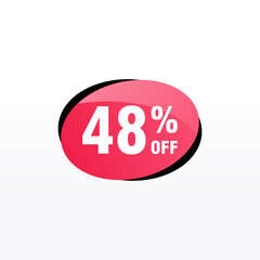48 discount, Sales Vector badges for Labels, , Stickers, Banners, Tags, Web Stickers, New offer. Discount origami sign banner