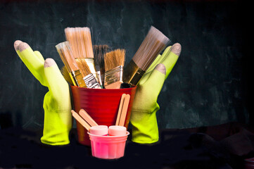 colored pencils in a cup
