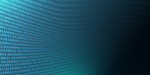 Binary on black background. Art graphics with glitch effect. Design element for business cards, gift cards, invitations, flyers, brochures.