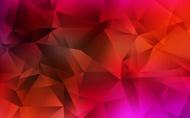Light Pink, Red vector shining triangular backdrop. Colorful illustration in abstract style with triangles. Pattern for a brand book's backdrop.