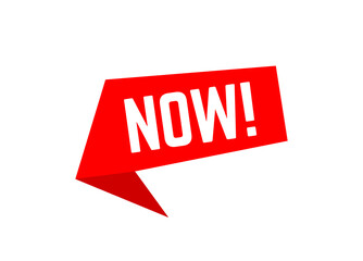 Now with bubble sign,Now tag sign