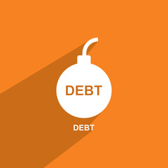 Debt icon, Business icon vector