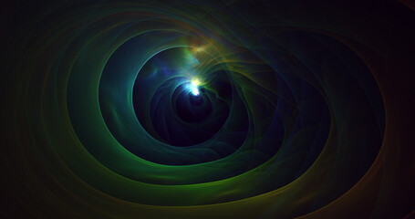 3D rendering abstract multicolor fractal light background