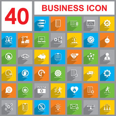 Business Set Icon, Business icon vector