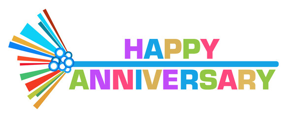 Happy Anniversary Colorful Graphical Bar 