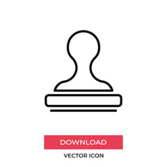 Stamp icon vector. Rubber stamp sign
