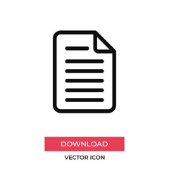  Document icon vector. File sign