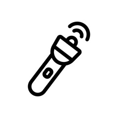 Torch Line Icon - Vector Illustration