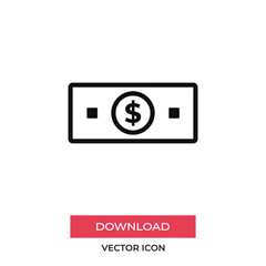 Money icon vector. Cash sign