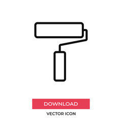 Paint roller icon vector. Brush sign