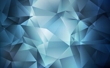 Light BLUE vector polygon abstract background. Modern abstract illustration with triangles. Template for cell phone's backgrounds.