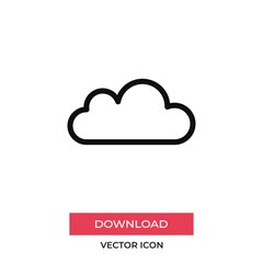 Cloud icon vector. Weather sign