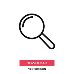 Search icon vector. Magnifying sign