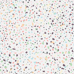 Vector seamless repeating terrazzo pattern 
color variegated, illustration texture stone 