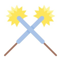 birthday or new born baby related celebration firework or firecrackers vectors in flat style,