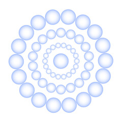 Vector illustration of an abstract background of blue bubbles