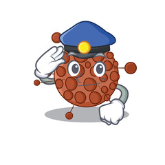 A handsome Police officer cartoon picture of neisseria with a blue hat