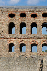 Ruins of 17th century castle  Krzyztopor, italian style palazzo in fortezza, Ujazd, Poland