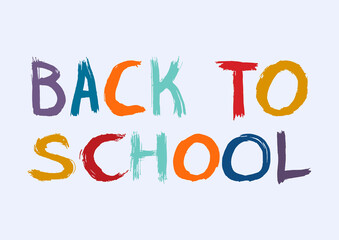 back to school color lettering school elements