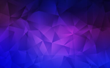 Light Pink, Blue vector low poly texture. Colorful illustration in polygonal style with gradient. A new texture for your web site.