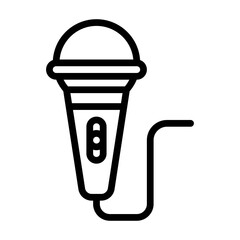 birthday or new born baby related mic with vire and button vectors in lineal style,