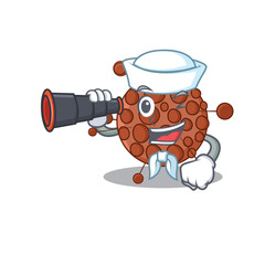 A cartoon image design of neisseria Sailor with binocular