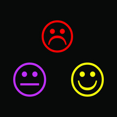 set of smiley faces