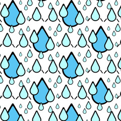 seamless pattern with drops of water
