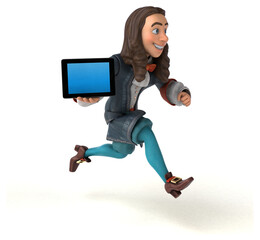 3D Illustration of a cartoon man in historical baroque costume