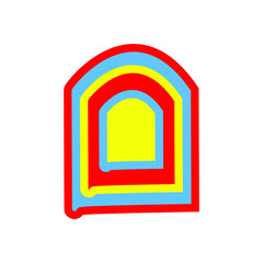 vector illustration of a colorful house