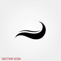 Air icon, symbol of wind energy. Vector sign