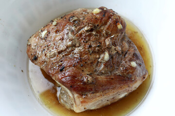 View of Baked Pork Neck