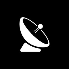 Antenna icon. Radar satellite dish - Vector icon
