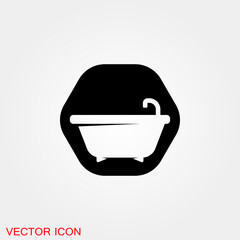 Vector bathroom icon. Premium quality graphic design. Modern signs