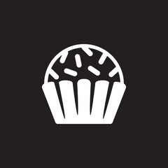 Brigadeiro icon vector. Brazilian sweet brigadier design illustration.