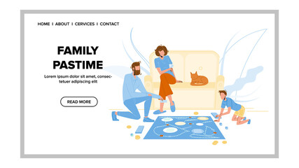 Family Pastime And Enjoyment Board Game Vector