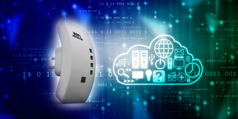 3d rendering wifi repeater booster


