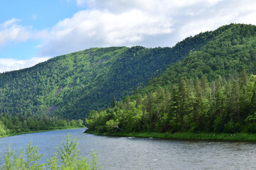 River among green hills. Sikhote-Alin.