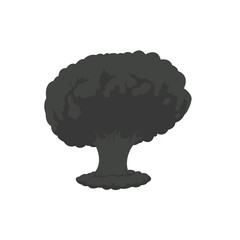 vector illustration of a large explosion with a white background