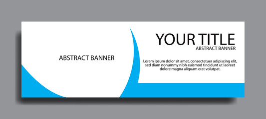 Blue abstract elegant banner. Design template vector