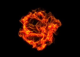 Obraz na płótnie Canvas 火の玉の3Dイラスト